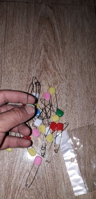 Sét 5 chiếc kim tây bằng thép không gỉ có đầu nhựa loại Đại dài 5,2 cm