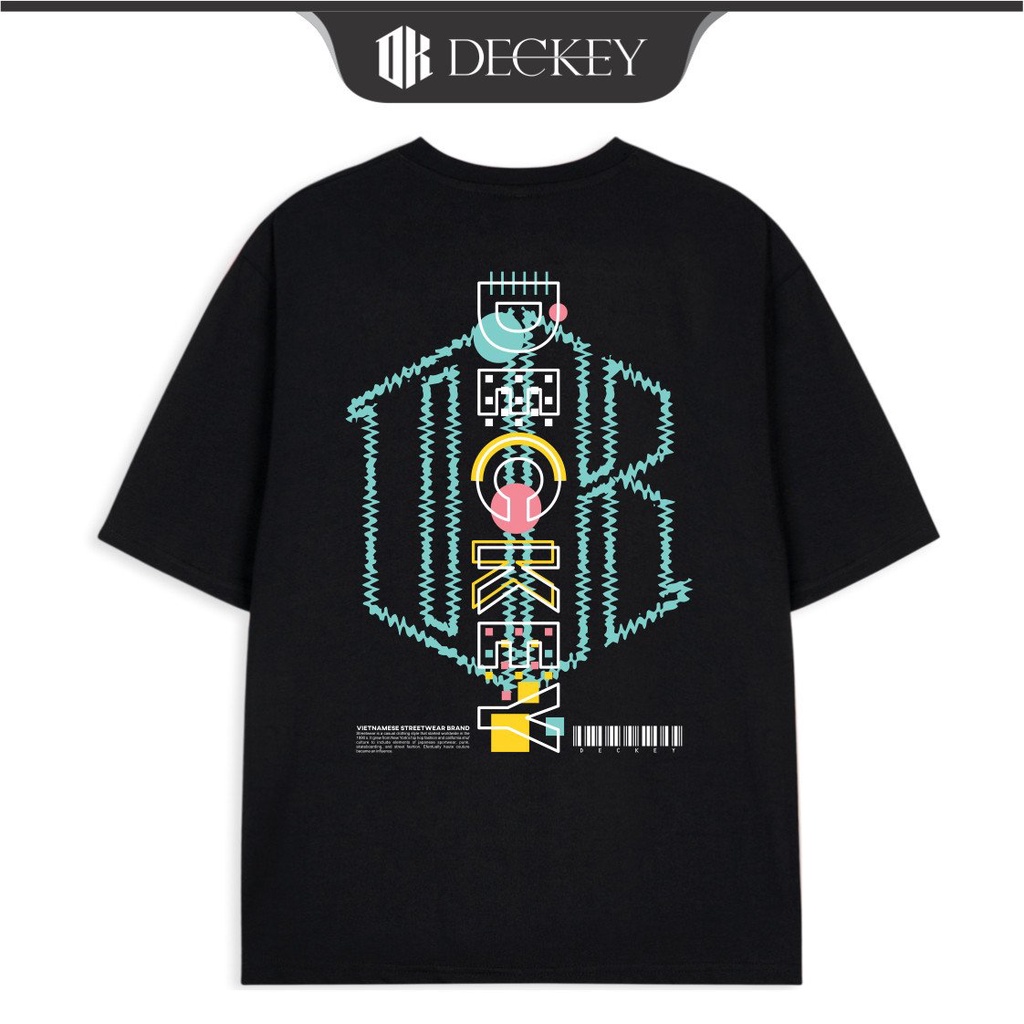 Áo Thun Cotton Unisex Nam Nữ Form Rộng Local Brand DECKEY BLOCK LETTERS