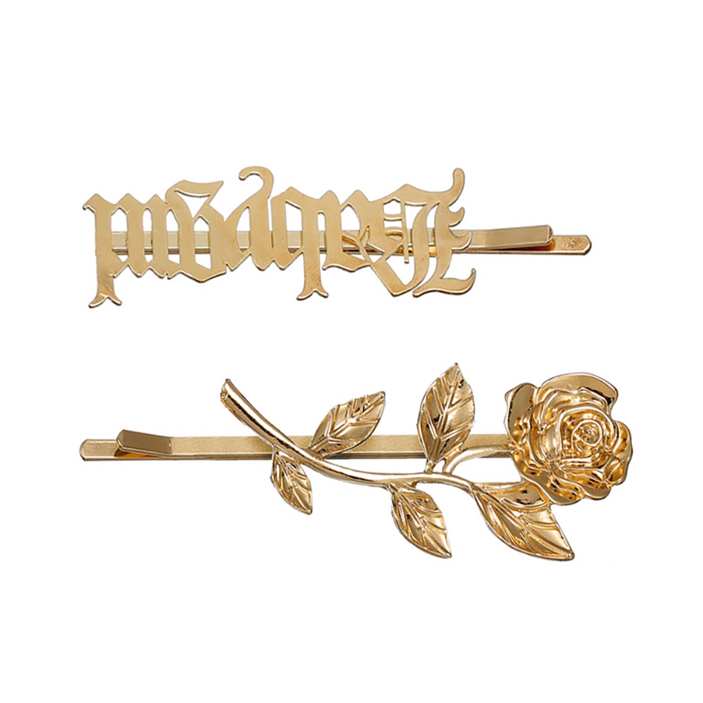 Set 2 Kẹp Tóc Hình Hoa Hồng Thời Trang Cho Nữ