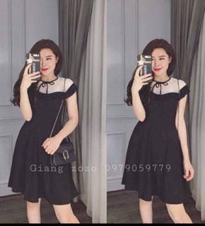 VÁY TIỂU THƯ TAY NGẮN PHỐI REN