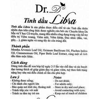 TINH DẦU  LIBRA 100% TỪ THẢO DƯỢC QUÝ