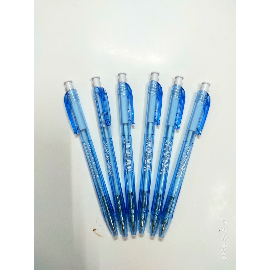 Combo 5 Cây Viết Bi Bấm Gstar BP69 Ngòi 0.5mm Mực Xanh