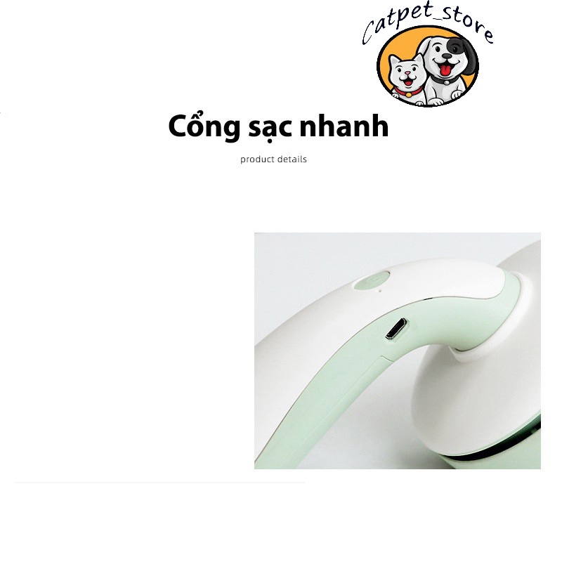 Máy hút bụi mini cầm tay, hút lông chó mèo tiện dụng trong văn phòng, oto, gia đình, tặng kèm đầu hút nhỏ và chổi quét