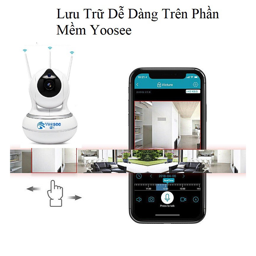 Camera Yoosee 3 Anten IP wifi - Chuẩn FullHD 1080 | BigBuy360 - bigbuy360.vn