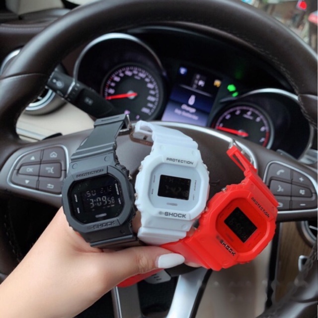 Đồng hồ nam nữ Shock dây cao su chống bám bụi siêu đẹp