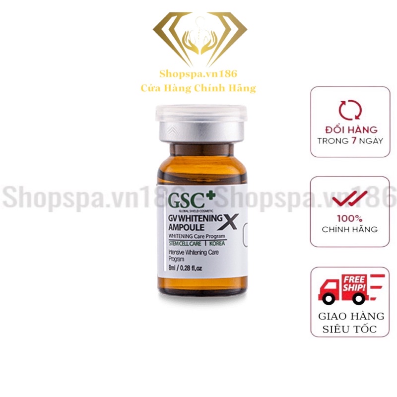 Tế Bào Gốc Xóa Mờ Nám, Trắng Da GSC GV Whitening Ampoule - 01 ỐNG X 8ML