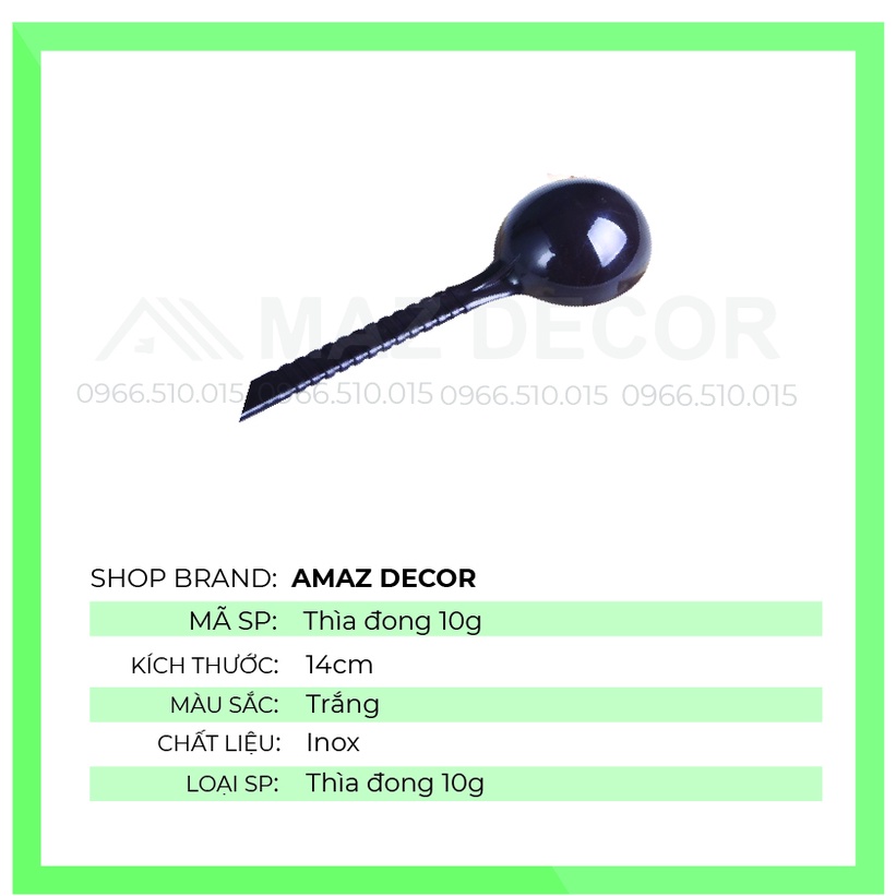 SALE GIÁ SỈ TẠI XƯỞNG Thìa muỗng đong định lượng bột sữa pha chế màu nâu 10 gram