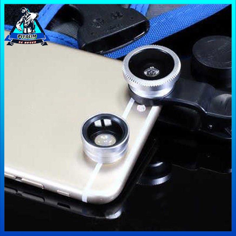 [Fitslim] 3 In 1 Mobile Phone Lens Fish Eye Smartphone Wide Angle Macro Camera Lens Kit