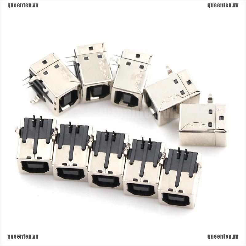 Bộ 10 cổng cắm USB loại-C 4 chân góc phải PCB DIP AD QUVN