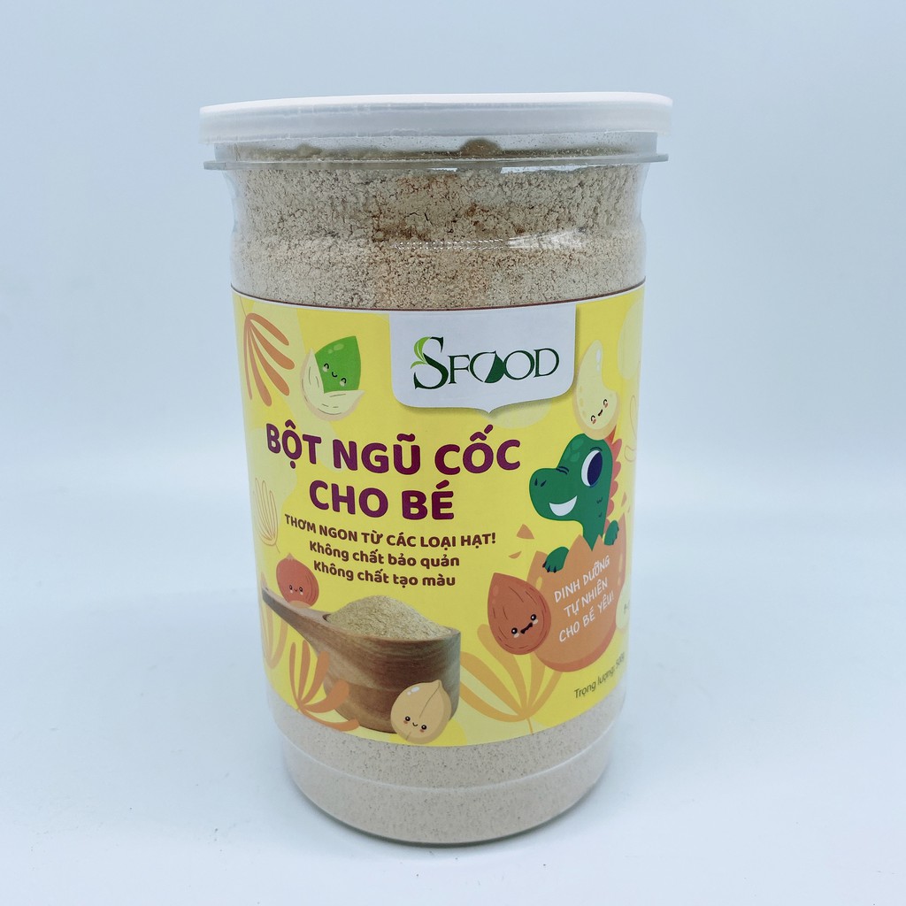 Bột ngũ cốc 13 loại hạt SFOOD lọ 500gram, bột ngũ cốc dinh dưỡng