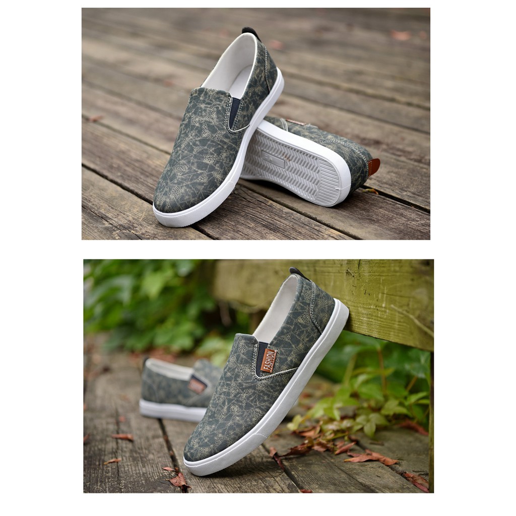 Giày Lười Vài Nam Spiso SP035 Xám | BigBuy360 - bigbuy360.vn