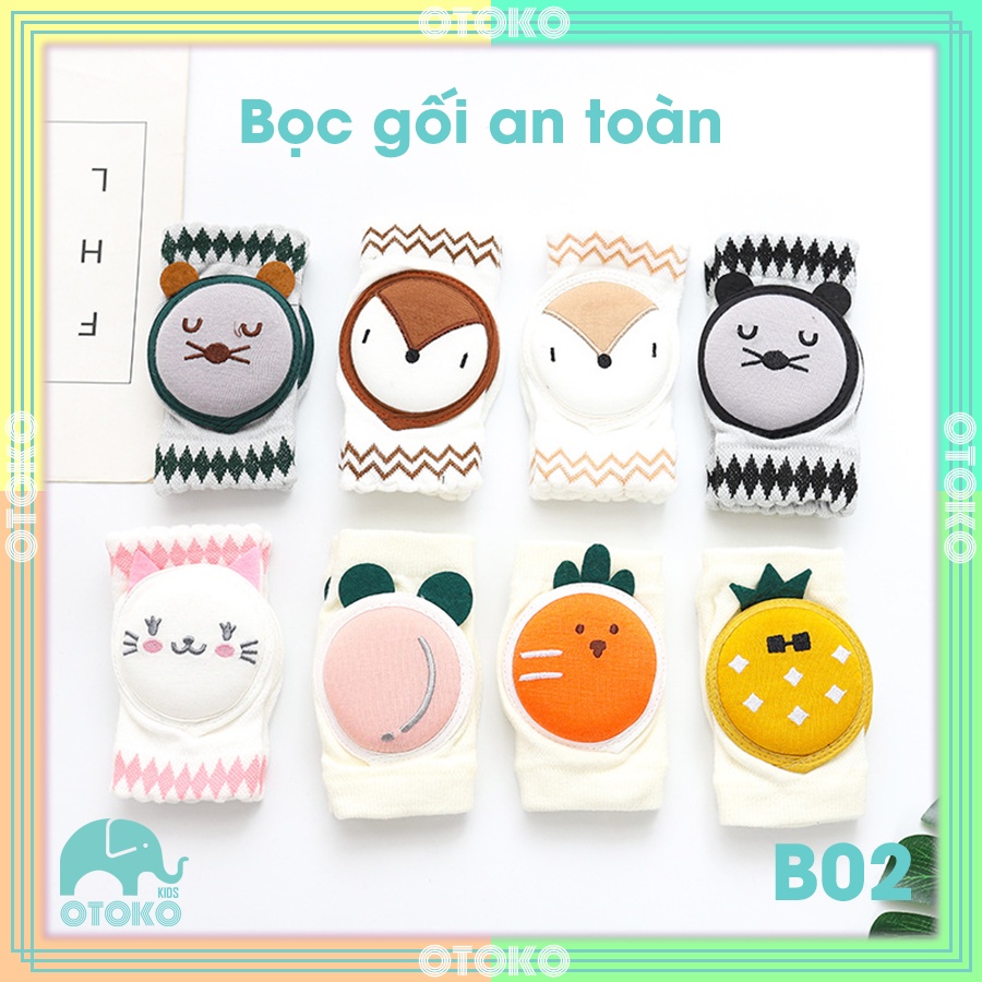 Bọc Bảo Vệ Đầu Gối Hình Thú Đáng Yêu Cho Bé Tập Bò, Tập Đi