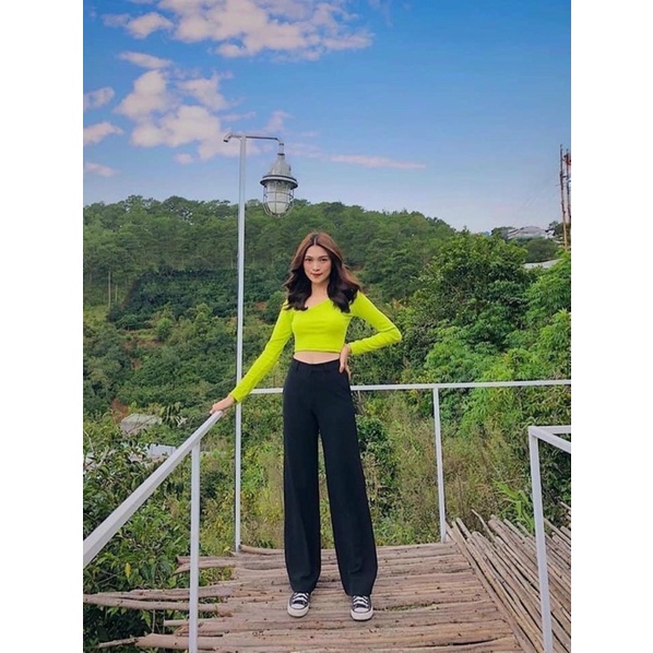 Florence - Quần culottes đen cơ bản