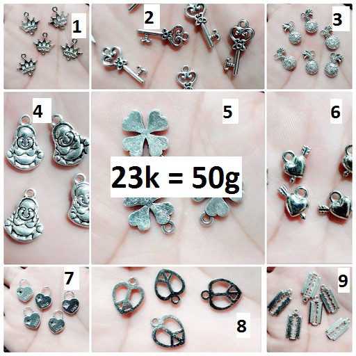 Phụ kiện trắng - bạc cổ ( 50gram ) = 25k