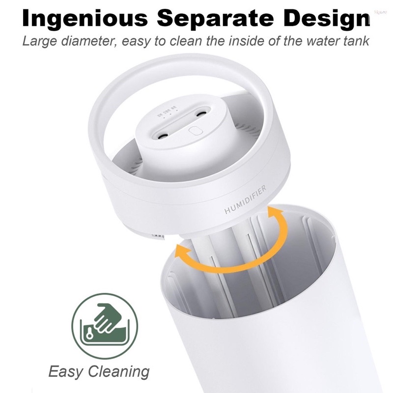 Máy Phun Sương Tạo Độ Ẩm Không Khí 3l Cỡ Lớn Kèm Hai Vòi Phun Tiện Dụng Cho Văn Phòng / Xe Hơi