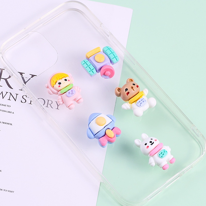 Nhãn Dán Trang Trí Tủ Lạnh Hình Phi Hành Gia Hoạt Hình Đáng Yêu DIY