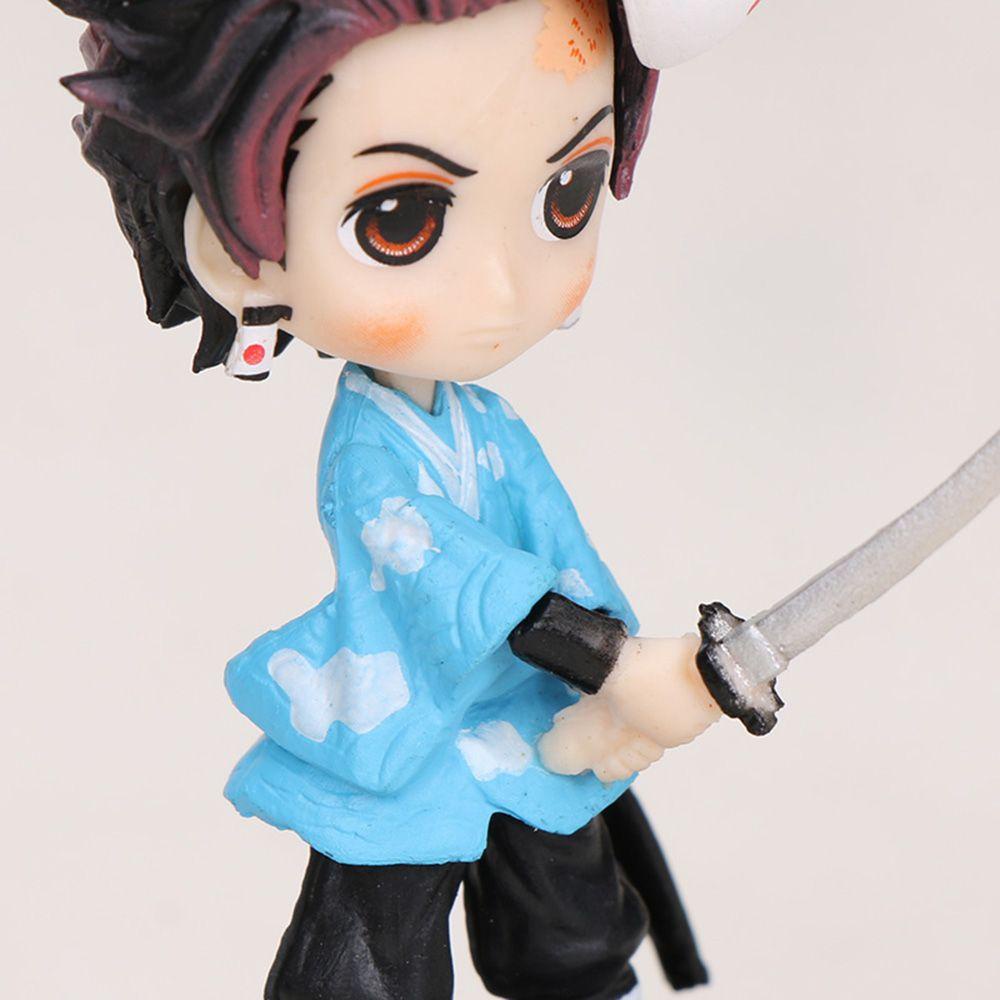 Bộ 6 Mô Hình Nhân Vật Hoạt Hình Demon Slayer Kimetsu No Yaiba Bằng PVC