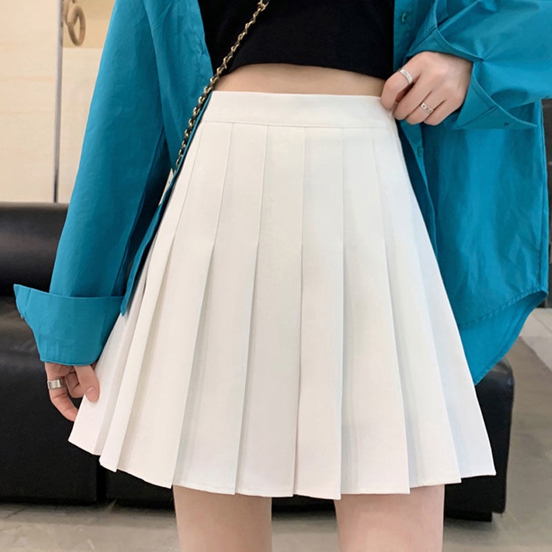 Chân váy xếp ly tennis HUYENMY lưng cao phong cách hàn quốc 2 màu trắng đen | BigBuy360 - bigbuy360.vn