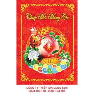 Combo 50 thiệp mời mừng thọ có sẵn giá rẻ