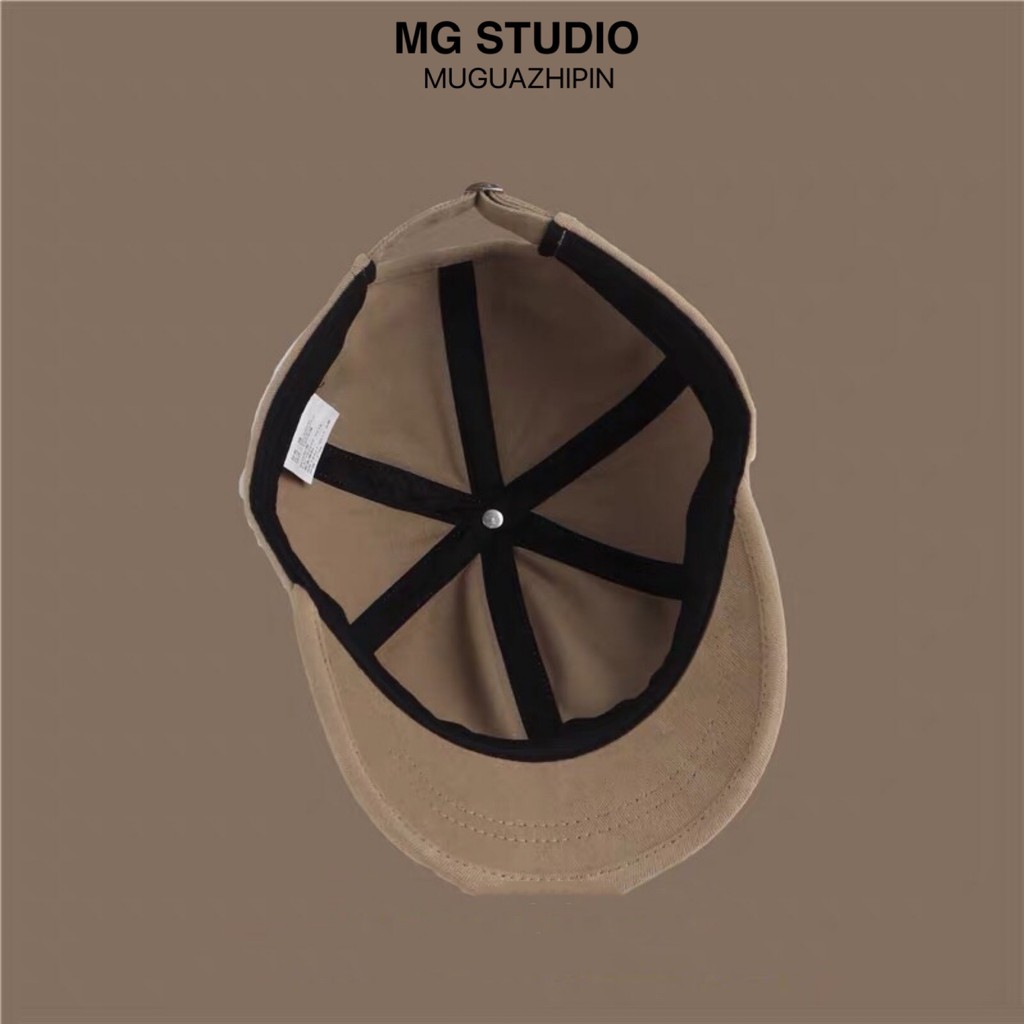 Mũ lưỡi trai MG STUDIO vành ngắn làm bằng chất liệu cotton thời trang