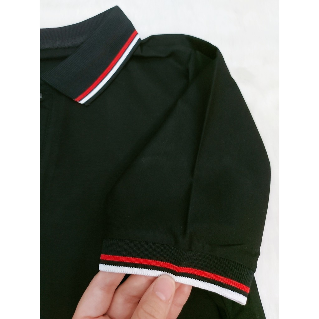 [GIÁ SẬP SÀN]ÁO THUN NAM CỔ BỂ PHỐI VIỀN ĐỎ THUN CÁ SẤU | BigBuy360 - bigbuy360.vn