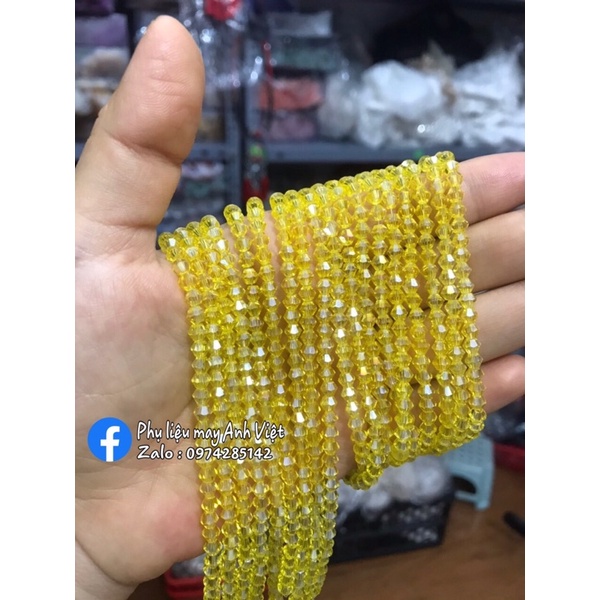 Đá pha lê cao cấp đính kết áo, váy, làm vòng đồ handmade size 4mm