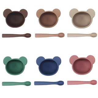 <có sẵn> Set chén & muỗng Rocou Gấu cực xinh