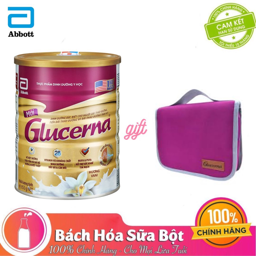 Sữa Bột Abbott Glucerna Vani 850g - Tặng Túi Glucerna