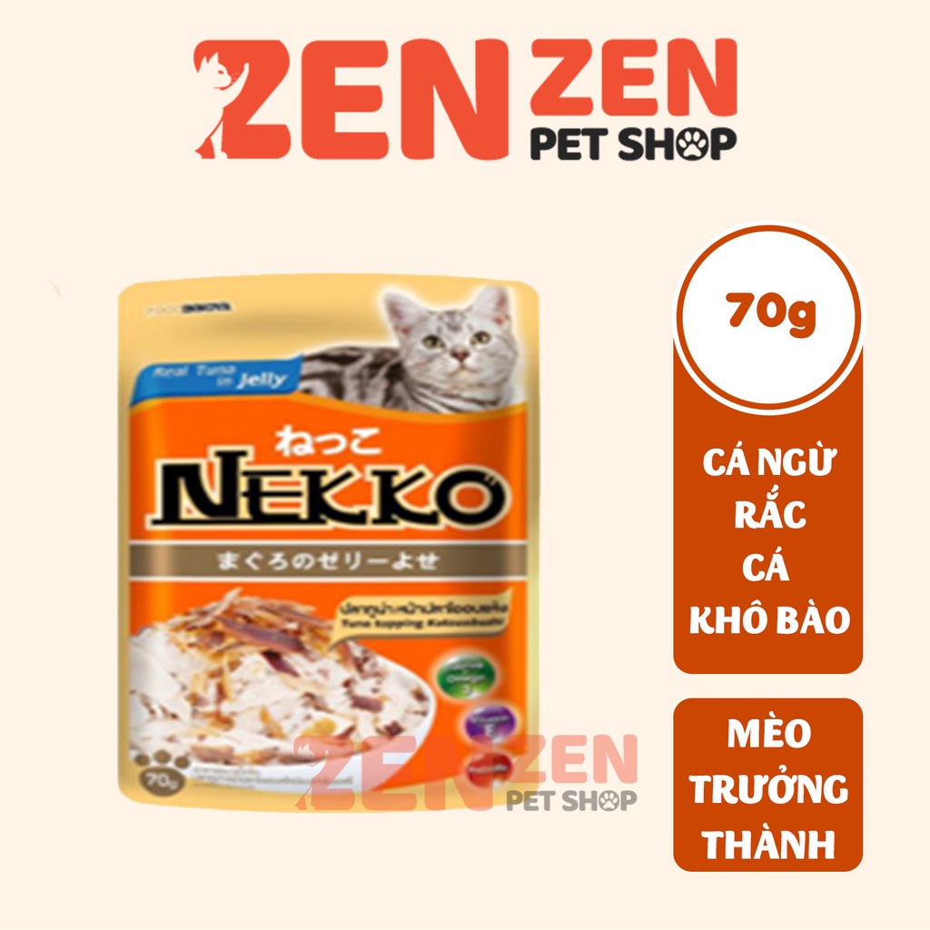 Pate mèo Nekko - Thức ăn cho mèo Con 1-12 tháng tuổi và Mèo Trưởng Thành - 70g - Zen Zen Pet Shop