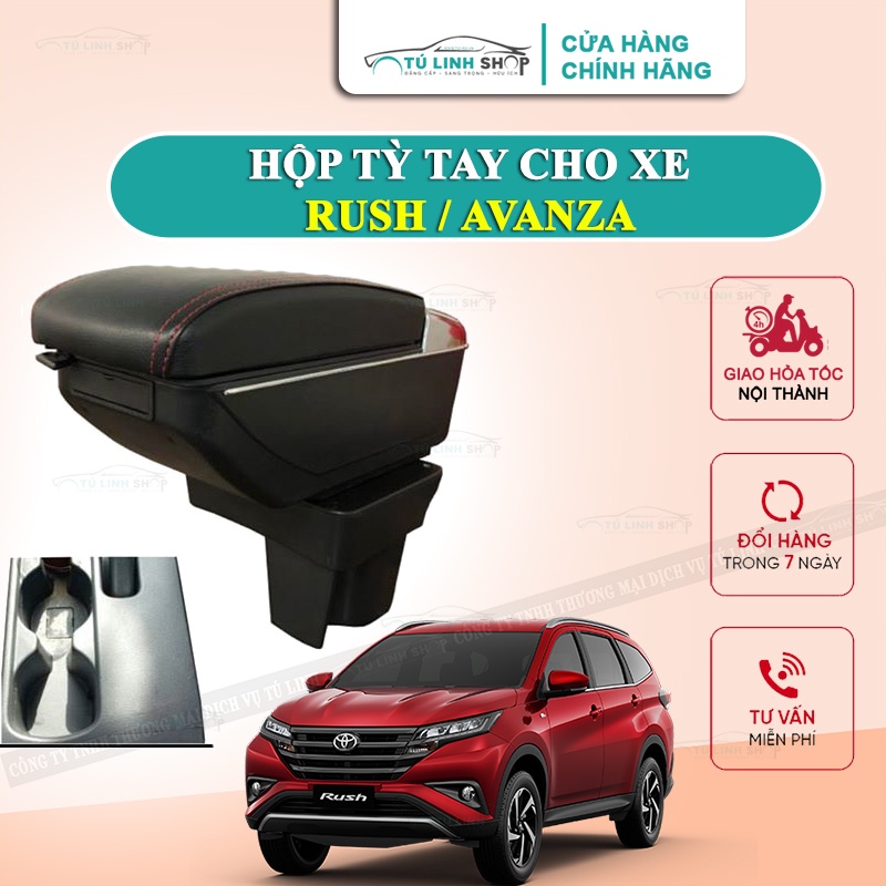 Hộp tỳ tay xe Rush / Avanza cao cấp tích hợp cổng sạc USB - Bảo hành 12 tháng