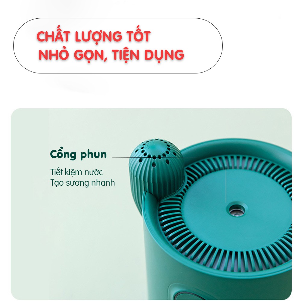 Máy xông tinh dầu khuếch tán hương thơm PIN SẠC – Máy phun sương tạo ẩm - Bảo hành 3 tháng - Kaizo Mart