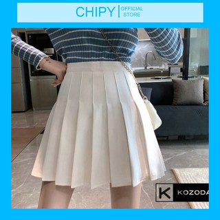Chân váy tennis xếp li màu trắng đen xếp ly skirt cạp lưng cao ngắn chữ a phong cách ulzzang cv5 kozoda