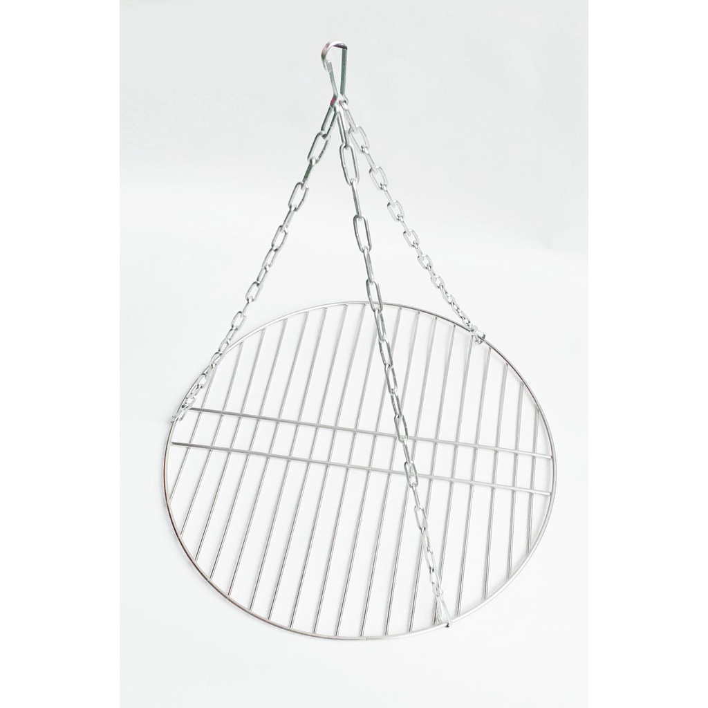 Vỉ nướng treo tròn inox 304 dành cho tiệc ngoài trời, dã ngoại, du lịch - 26cm