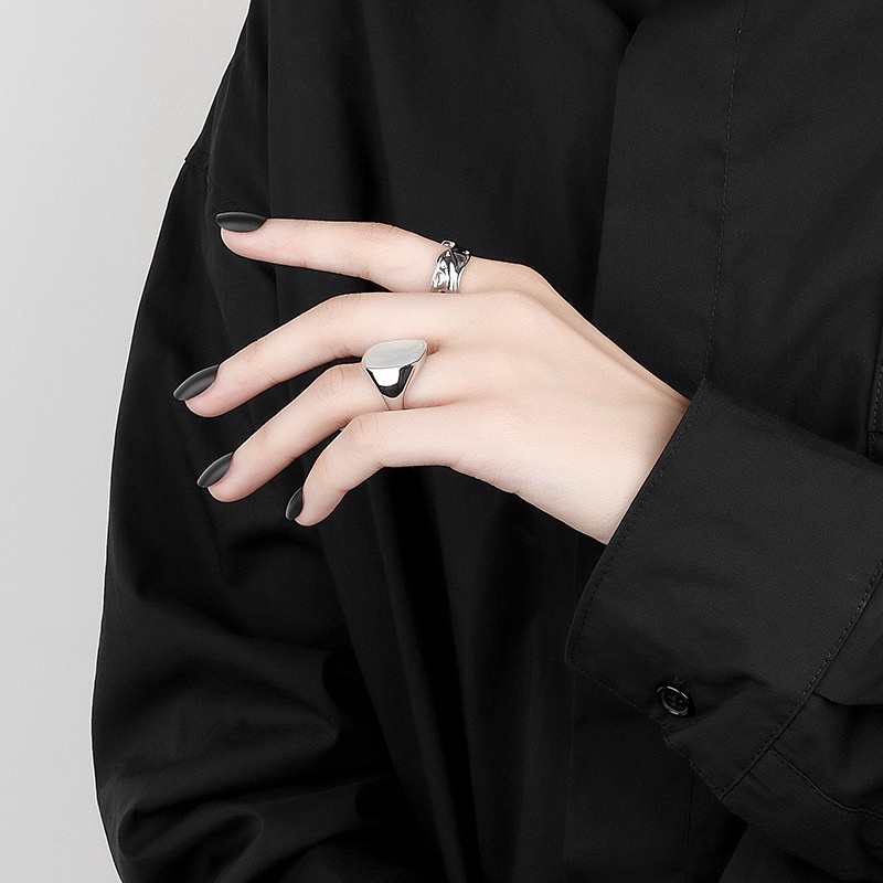 Nhẫn Cặp Màu Vàng / Bạc Phong Cách Punk Cổ Điển Thời Trang Cho Nữ