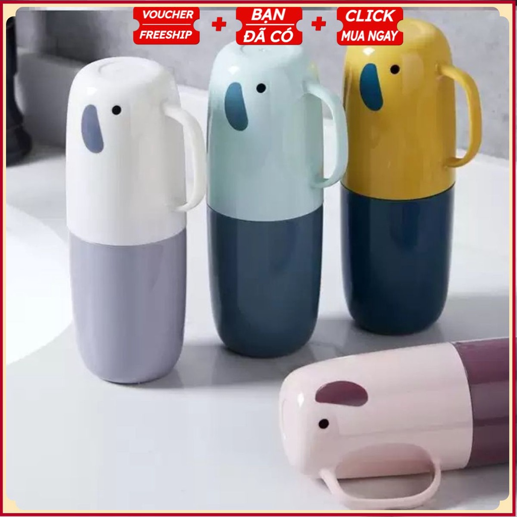 Hộp đựng bàn chải, kem đánh răng, khăn mặt đi du lịch, Cốc Đựng Bàn Chải Đánh Răng Có Nắp Đậy An Toàn Chống Vi Khuẩn