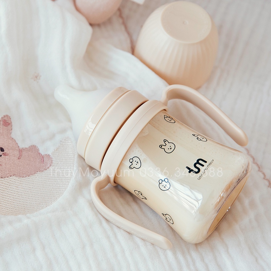 Bình hút Tovi and Molly , Bình hút Thỏ 180ml/280ml Hàn Quốc chính hãng