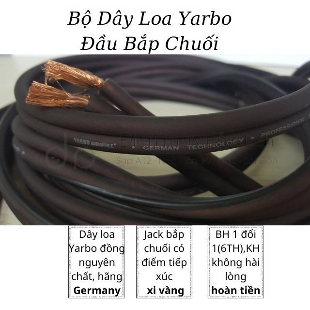 ( Đồng Nguyên Chất ) Bộ Dây Loa Yarbo Đầu Bắp Chuối