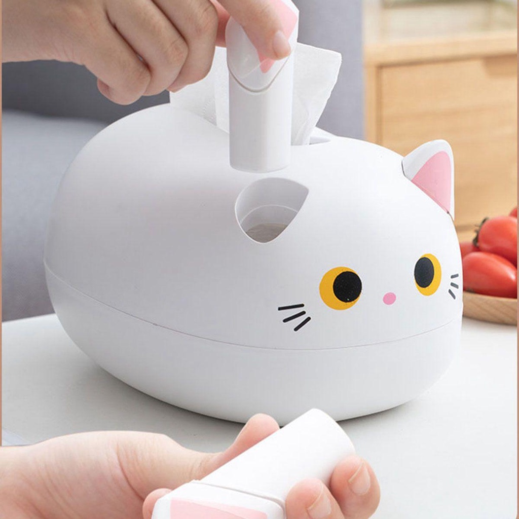 LLOYD Hộp Đựng Khăn Giấy Hình Mèo Hoạt Hình Dễ Thương