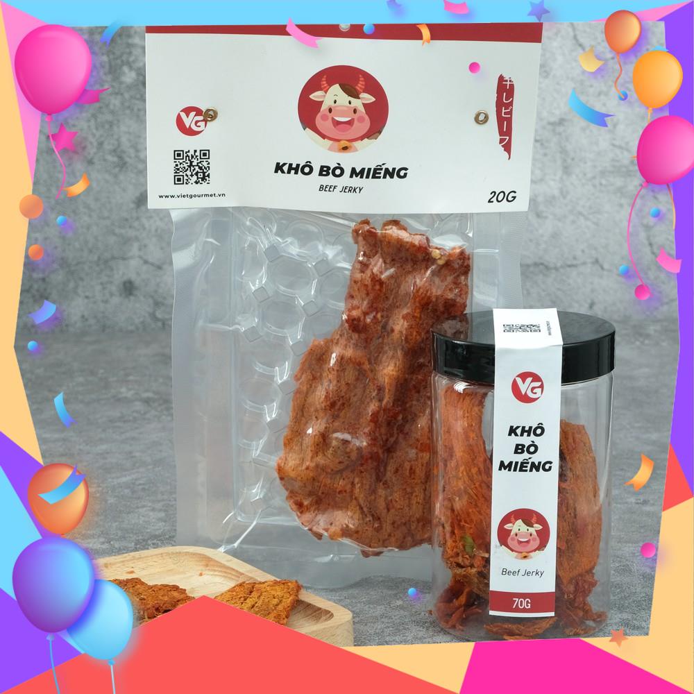 Khô bò miếng 230g loại 1 VIETGOURMET/ Thịt bò khô vị cay dai thơm/ Ăn vặt Hà Nội làm quà tặng | BigBuy360 - bigbuy360.vn