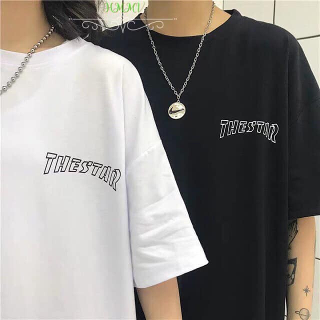 Áo Thun Nam Nữ Tay Lỡ Form Dáng Thụng Chất Liệu Vải Thun Cotton Cao Cấp(the star)