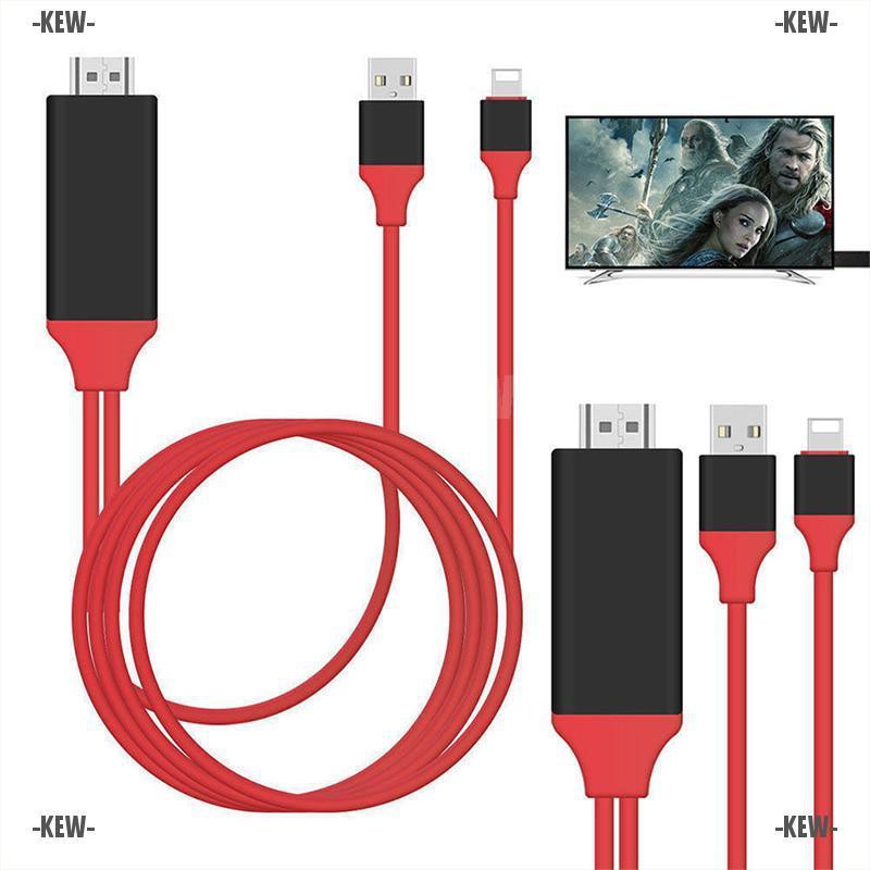 Cáp Kết Nối Kew-X 8 Pin Lightning Sang Hdmi Tv Av 2m Cho Iphone 7 7 + 6 6s 5 5s Ipad