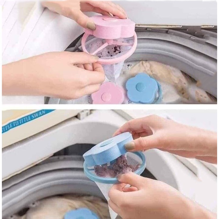 HCM - Túi lưới hình Hoa để vào máy giặt lọc tóc cặn bụi bẩn lông xơ quần áo