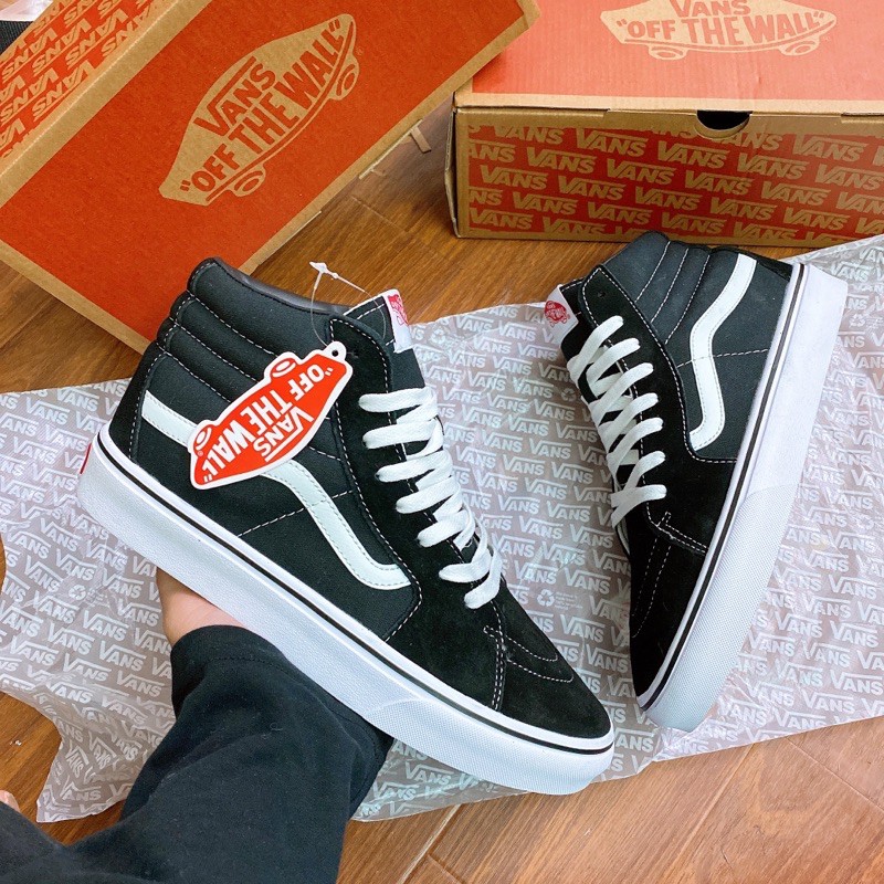 Giầy van.s sk8 đen da thật 1:1 ( full box + free ship )
