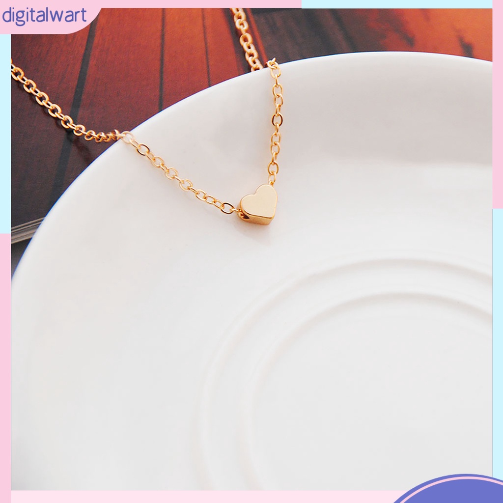 Dây Chuyền Hợp Kim Mặt Hình Trái Tim Nhỏ Xinh Xắn Dễ Thương Cho Nữ