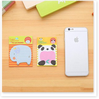Giấy note hình thú dễ thương bề mặt mịn viết êm