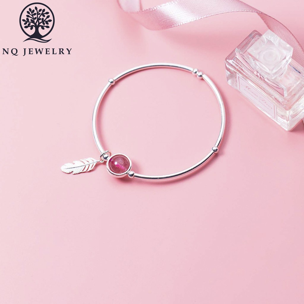 Lắc bạc phối hạt T.A dâu - NQ Jewelry