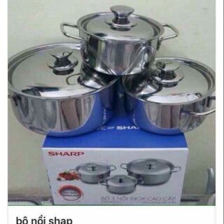 Bộ 3 nồi inox