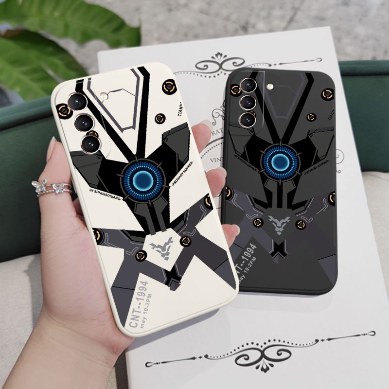 Ốp Điện Thoại Cảm Giác Chạm Thoải Mái Phong Cách Mech Cho Samsung Galaxy S21 S20 FE Ultra Plus