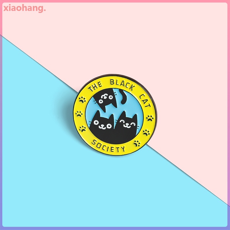 Huy hiệu cài áo hình mèo đen ngộ nghĩnh