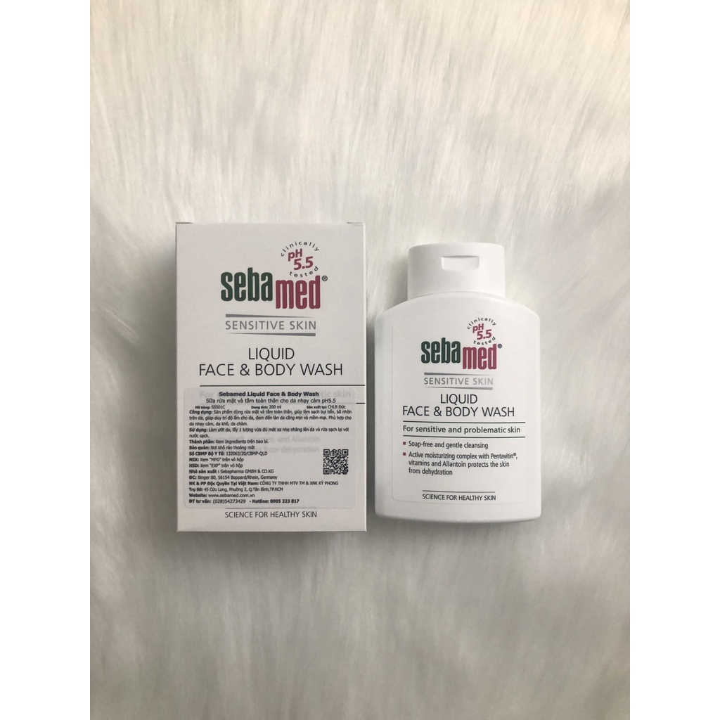 [Chính Hãng - Giá Sỉ] Sữa Rửa Mặt Và Tắm Toàn Thân Cho Da Nhạy Cảm Sebamed Face &amp; Body Wash pH5.5 50/200/300ml